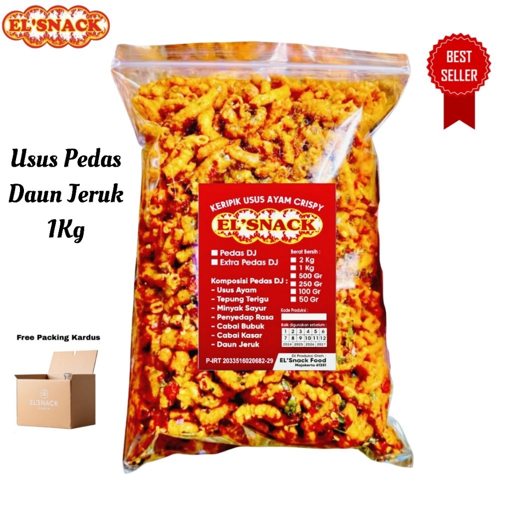 

keripik usus pedas daun jeruk crispy 1kg