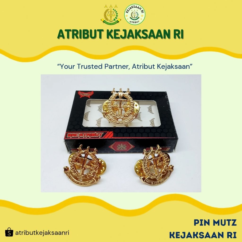 ATRIBUT KEJAKSAAN RI - PIN JAKSA MUT MUTZ MUD PECI TOPI KEJAKSAAN RI