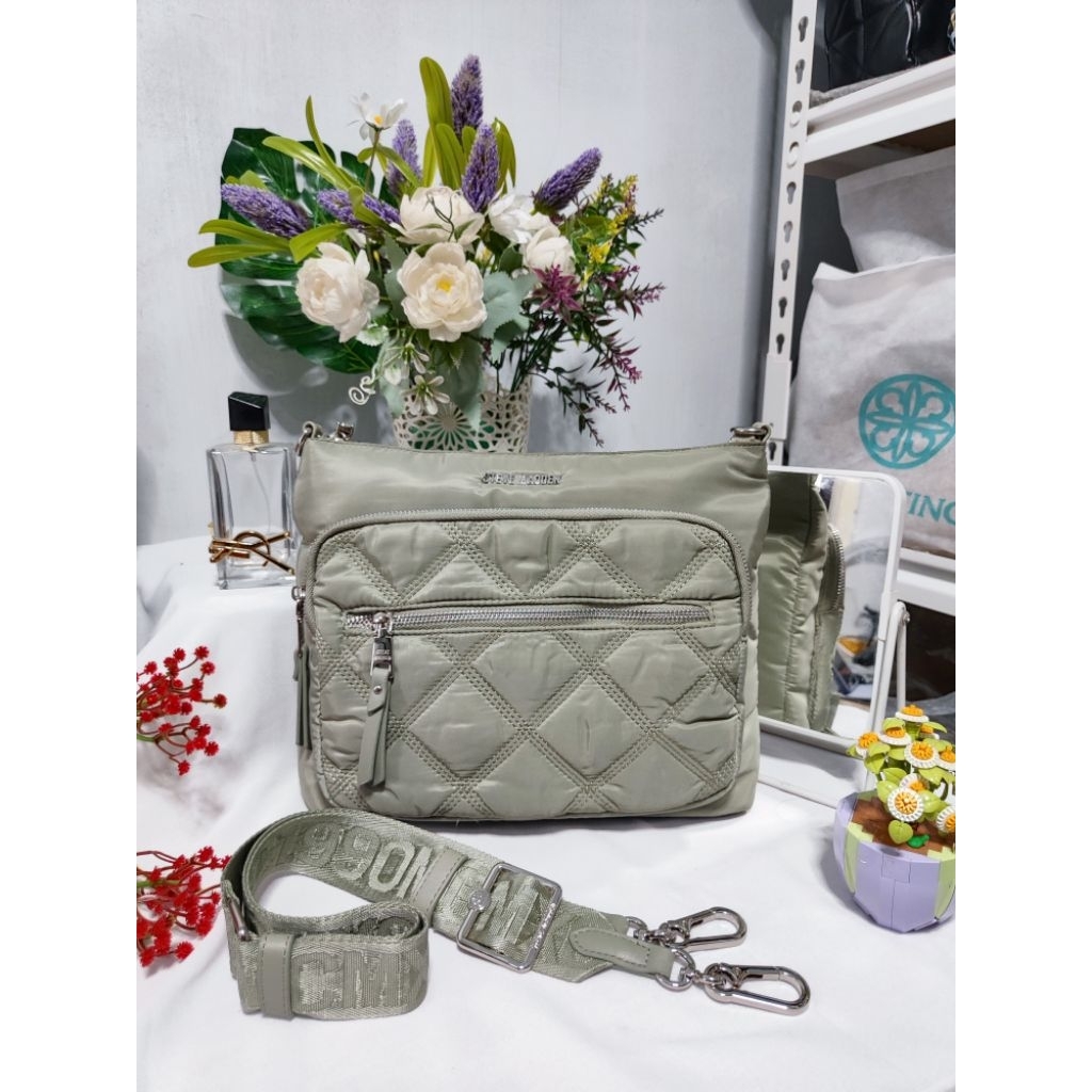 PERNAH BARU - STEVE MADDEN Original - Sling bag Nylon Sage (LIKE NEW)