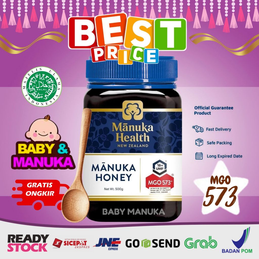 Manuka Health MGO 573 / UMF 16 (500g) - madu Manuka Honey New Zealand (BPOM)