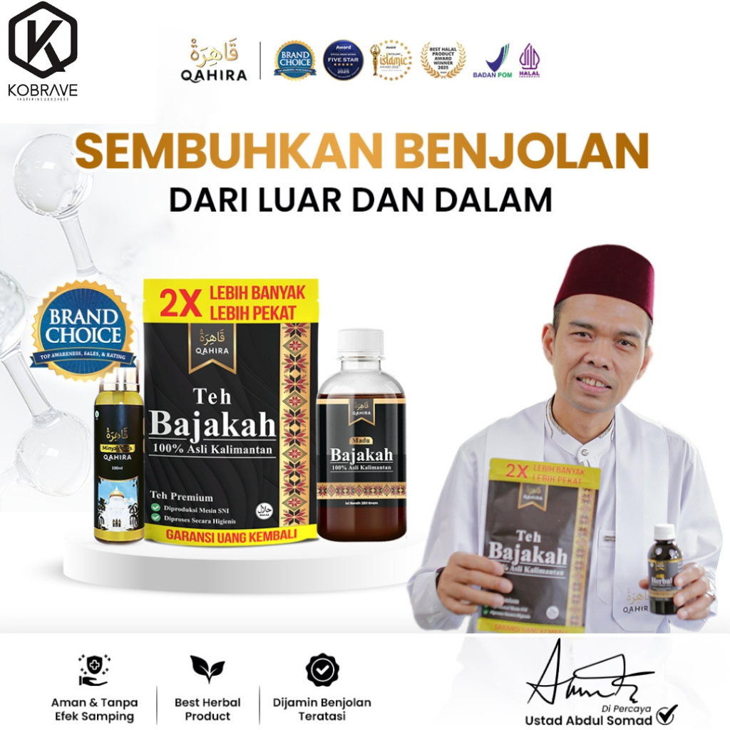 QAHIRA Minyak Oles Madu Herbal Teh Bajakah Obat Herbal Kista Lipoma Atasi Benjolan Kelenjar Ampuh