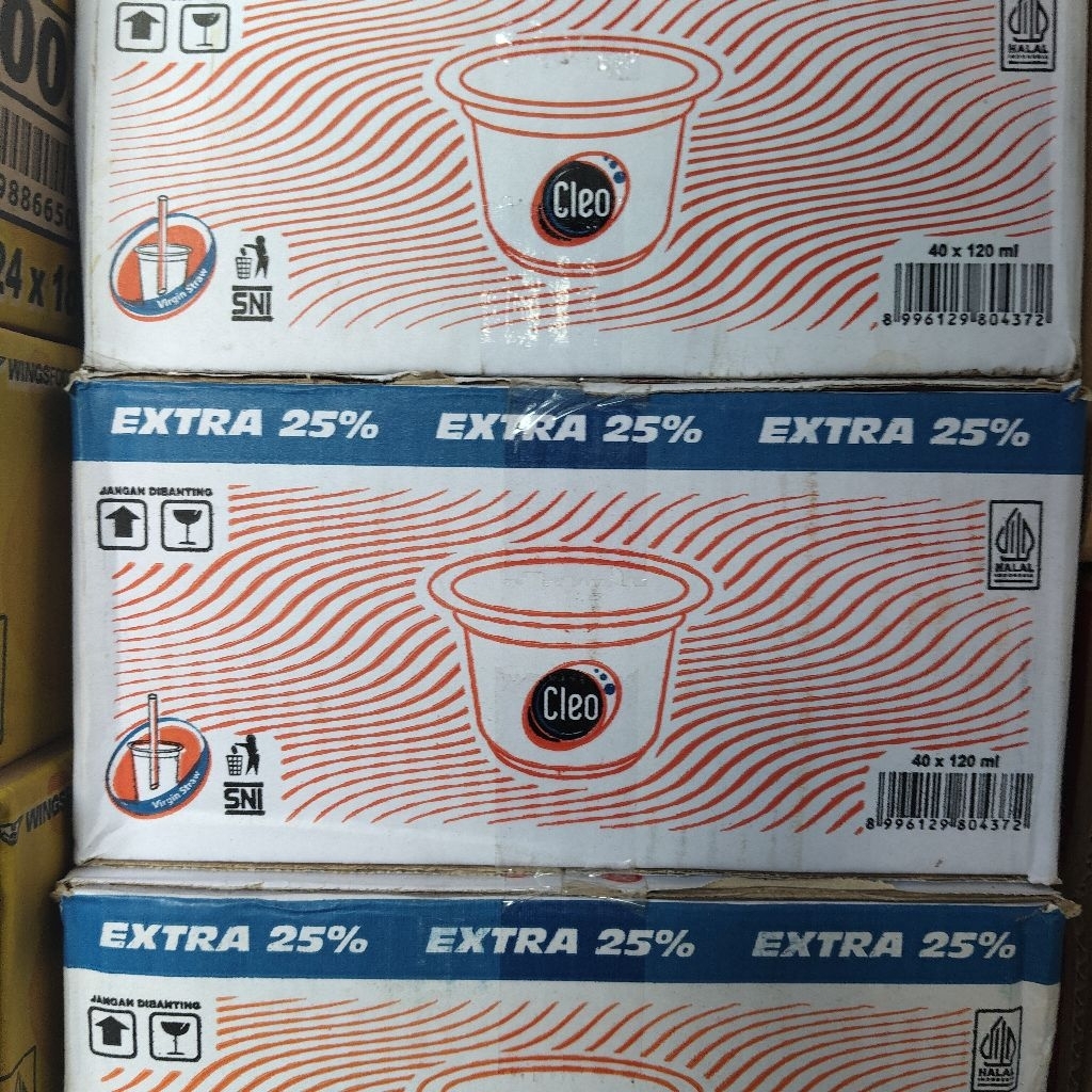 

Cleo gelas mini 1 karton isi 40 pcs @120 ml