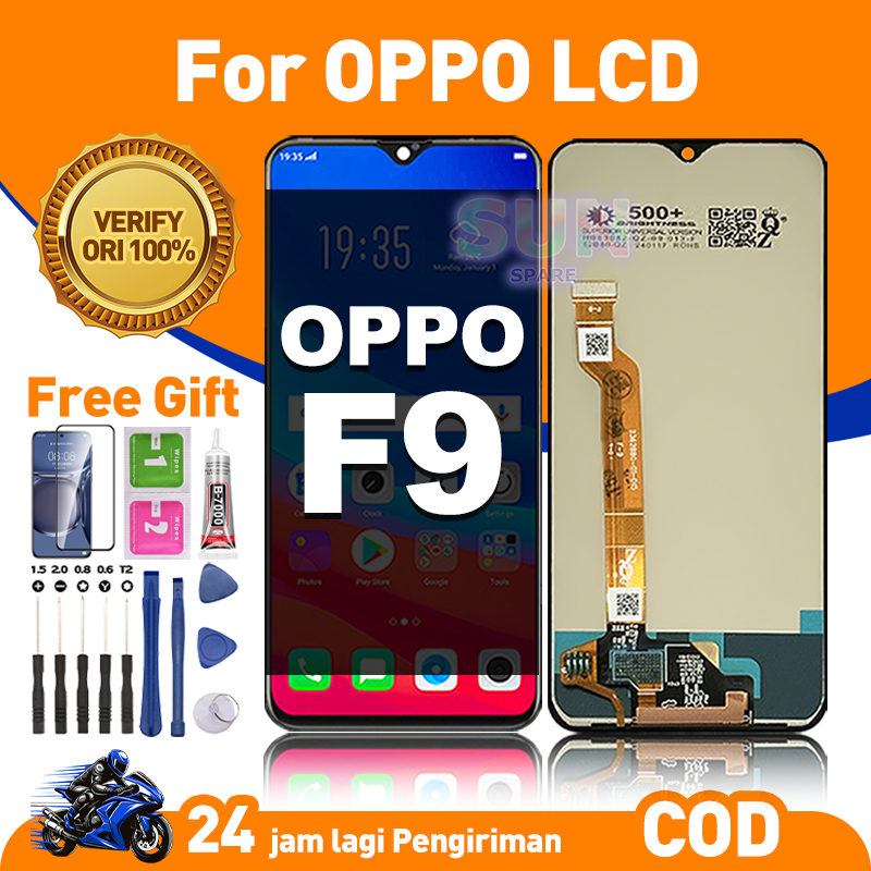 Original For LCD OPPO F9 asli hp layar lcd anti blue light HD HOT SALE Kualitas Terbaik Garansi Resm