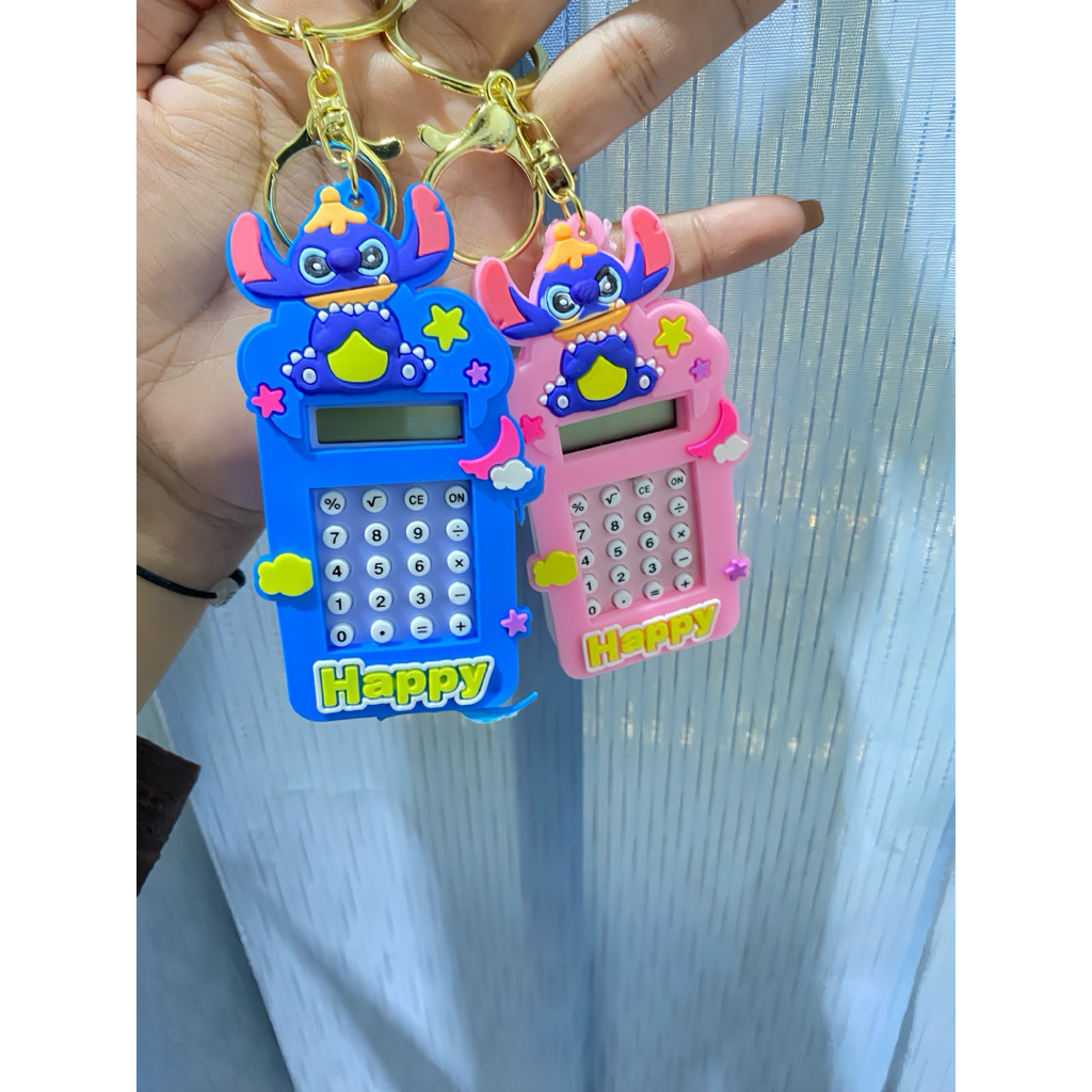 

Stitch Ganci Kalkulator Mini 8 digit Gantungan Kunci Bag Charm Aksesoris Kalkulator Labirin Mini Karakter Stitch