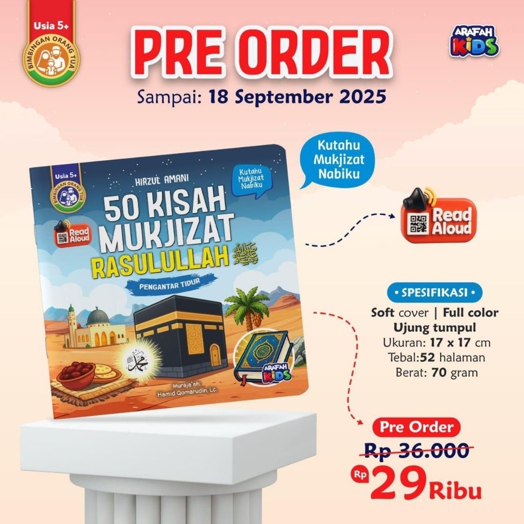 [READY] Buku Cerita Anak : 50 Kisah Mukjizat Rasulullah ﷺ Pengantar Tidur by Arafah Kids