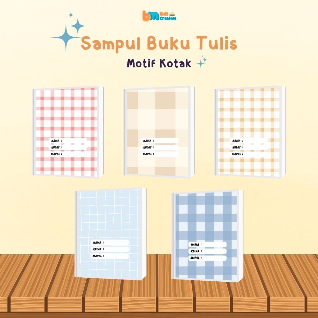 

Sampul Buku Aesthetic Custom AP 120 Motif Kotak Premium