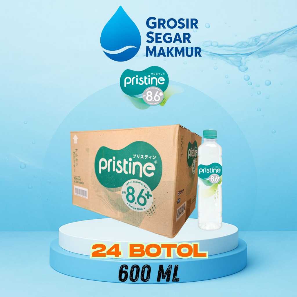 

PRISTINE Air Mineral botol Ph 8.6+ 600 ml ( 1 dus 24 Botol )