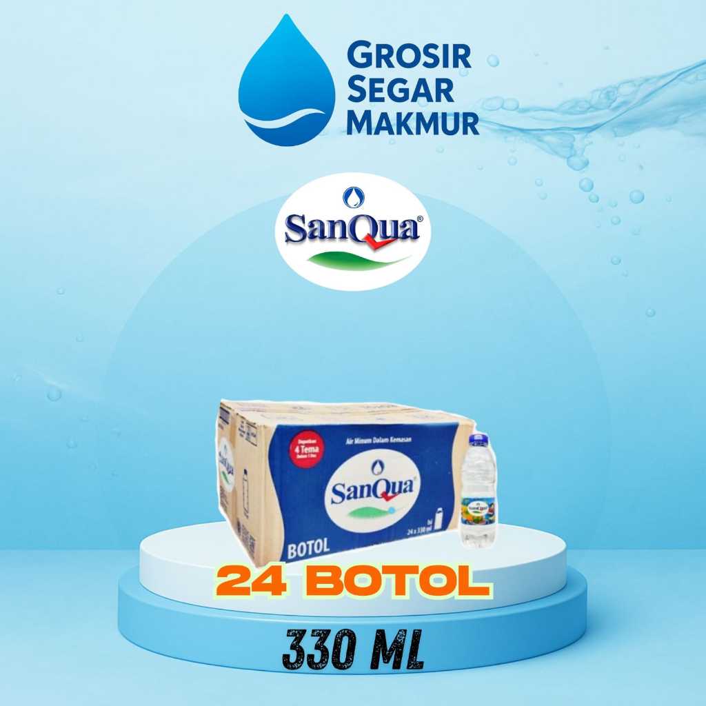 

Air Mineral SANQUA 330 ml botol ( 1 dus 24 botol )