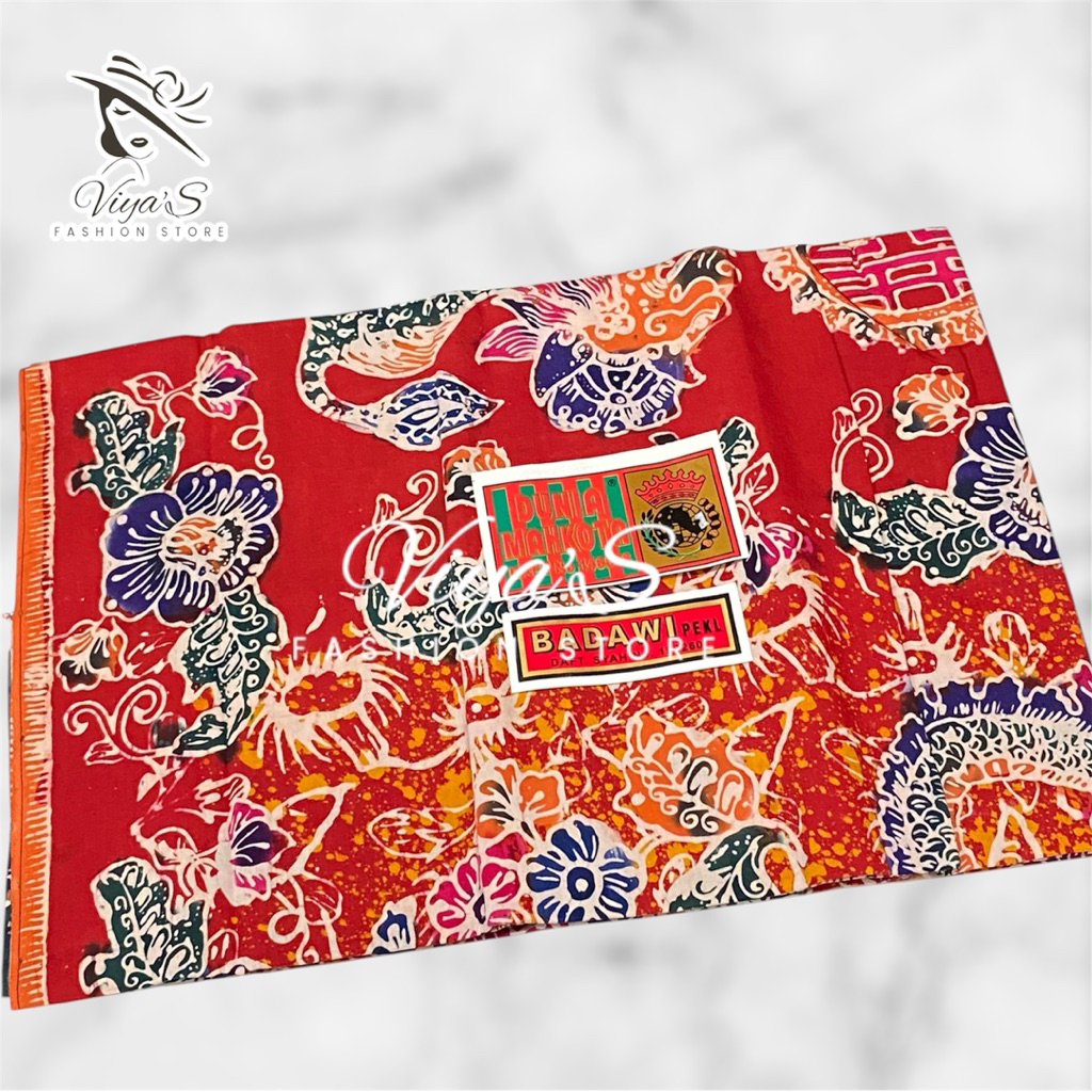 Selendang Bayi Badawi Batik Pekalongan – Kain Gendongan Bayi Motif Bunga Warna Merah