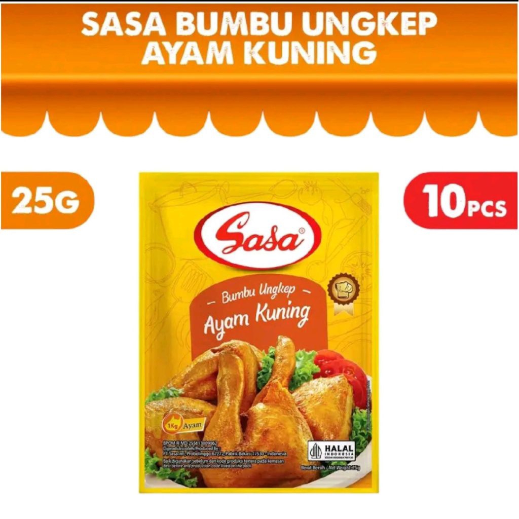 

(isi 10) Sasa Bumbu Ungkep Ayam Kuning 25G