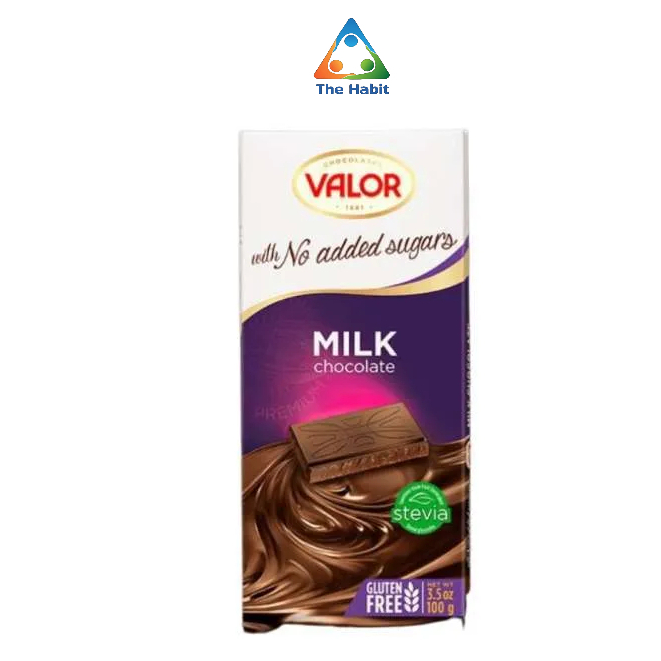 

(The Habit) Valor milk choc no added sugar 100gr