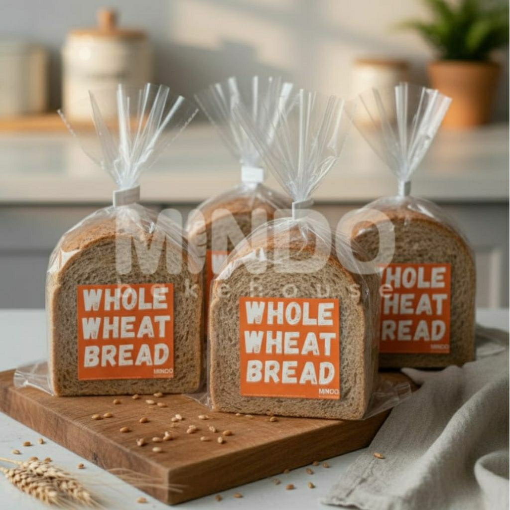 Roti Gandum Utuh 100% + Olive oil | VEGAN & DIABETIC Friendly | Tanpa Tepung Putih, Gula, Susu, Ment