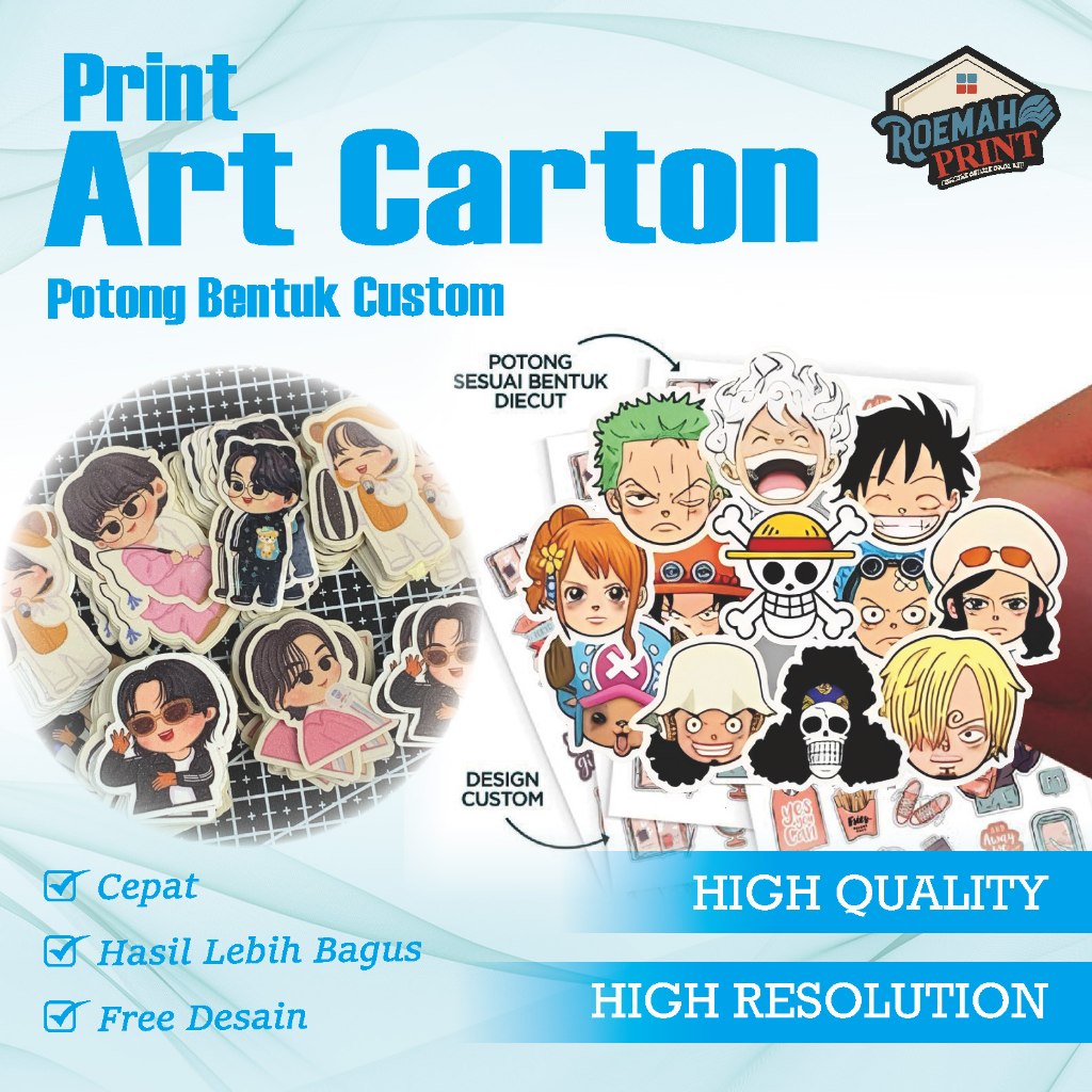 

Cetak Custom Varian Kertas Art Carton A3+ Include Die-Cut
