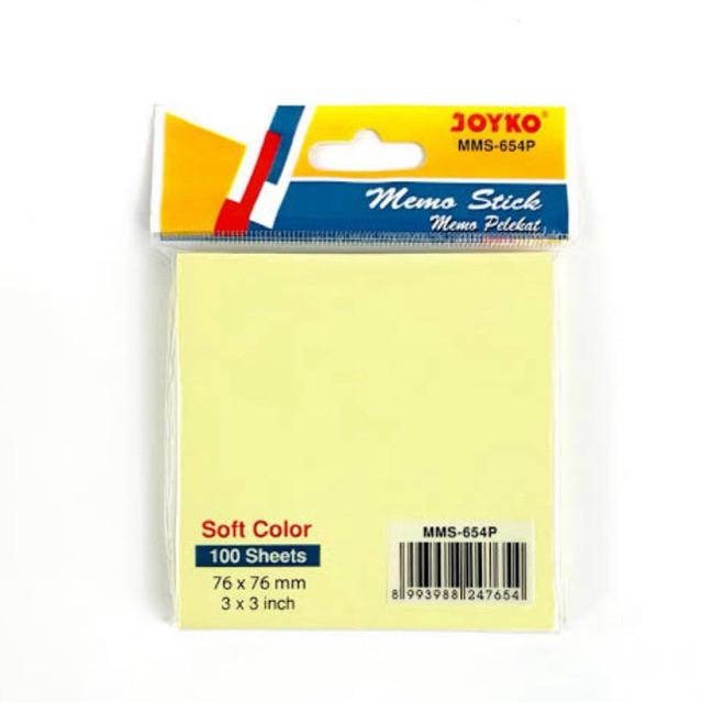 

Joyko Memo Sticky Notes MMS-654P Soft Color / Note Tempel Kertas