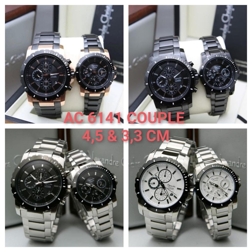 JAM TANGAN COUPLE ALEXANDER CRISTIE AC 6141/AC 9205 / AC 6141ORIGINAL GARANSI RESMI/ALEXANDRE CHRIST
