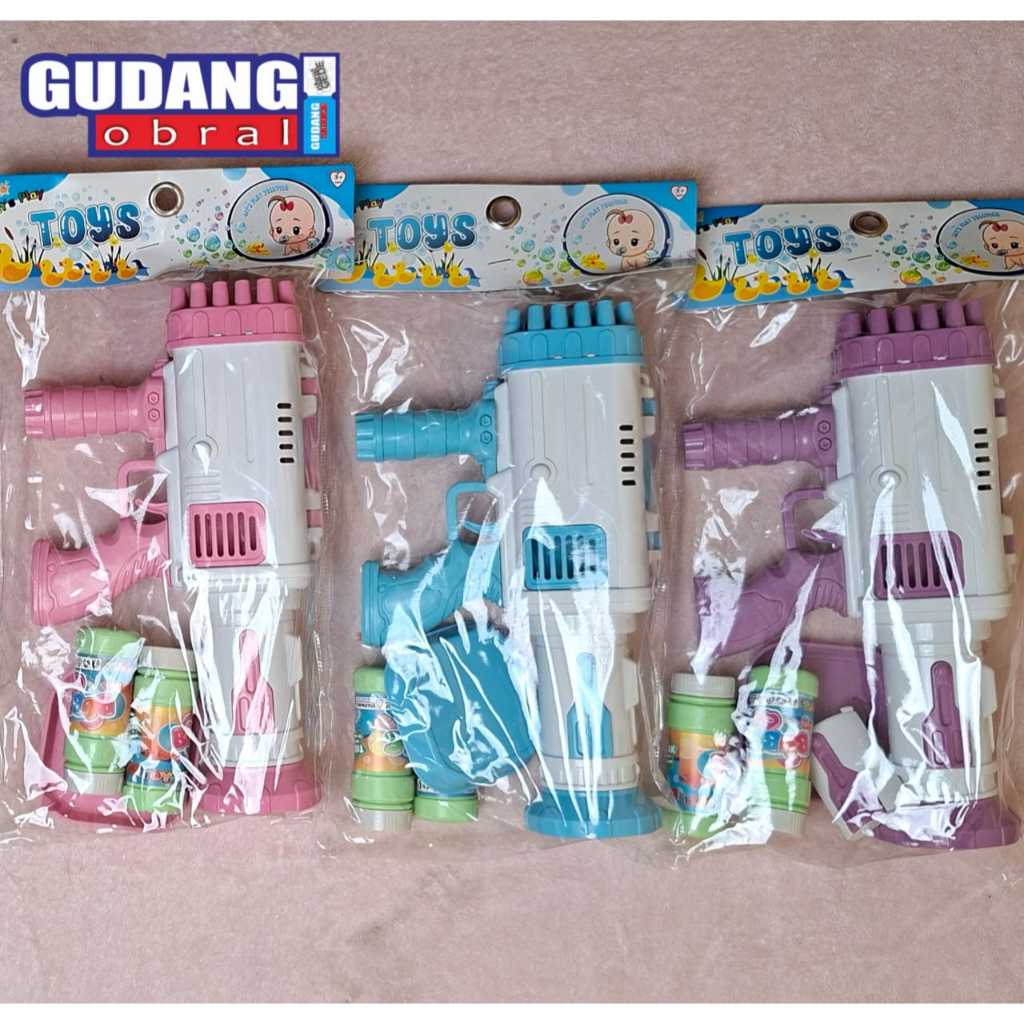 GO - Mainan Pistol Gelembung Besar 32 Mata Bubble