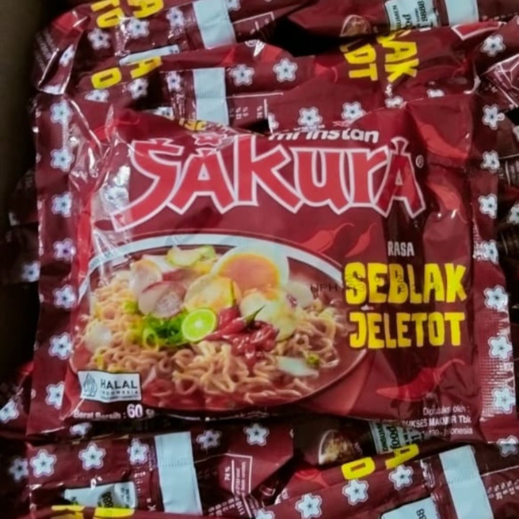 

60gr Makanan Mie Instan 3pcs Sakura Seblak Jeletot
