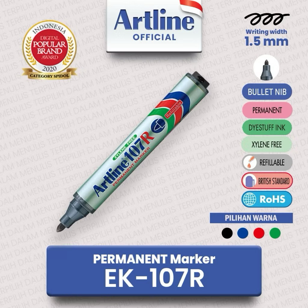

ARTLINE Spidol Permanent Marker EK-107R (Per Pc) Original