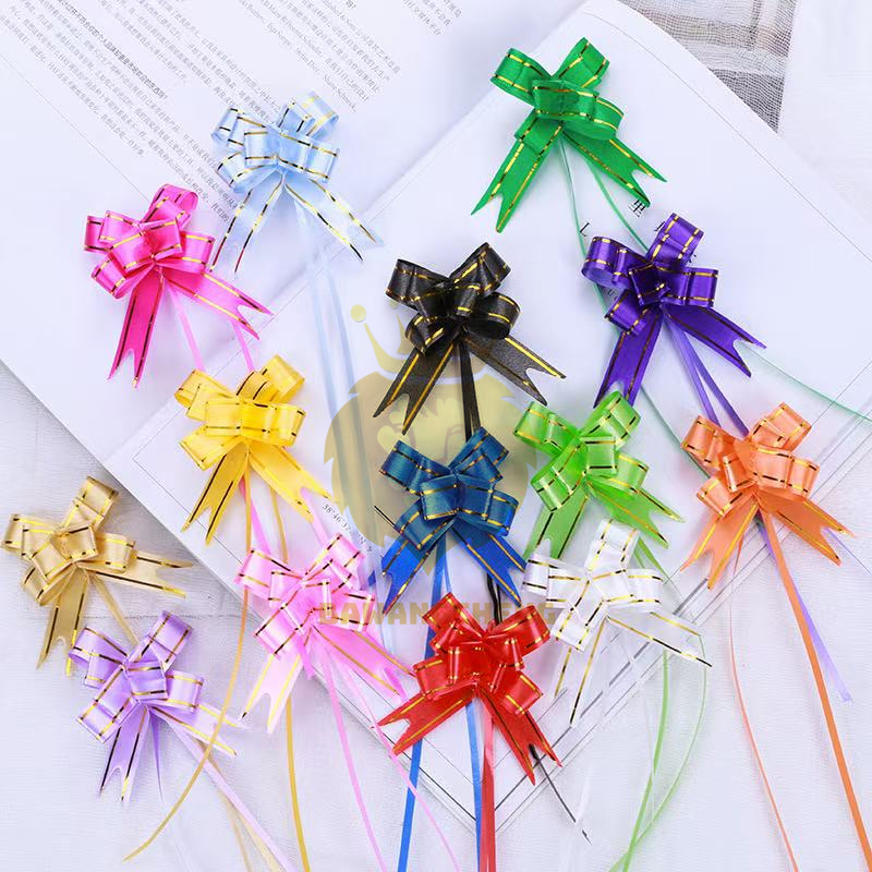 

BAWANGCHENG Pita Tarik METALIK 18mm Serut Hias Kado Hiasan