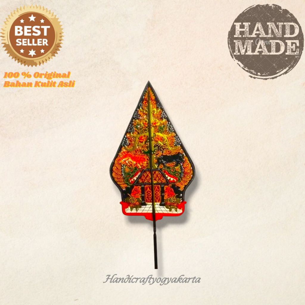 Wayang Kulit Gunungan Mini Premium – Gapit Tanduk & Ukiran Halus 15–30cm