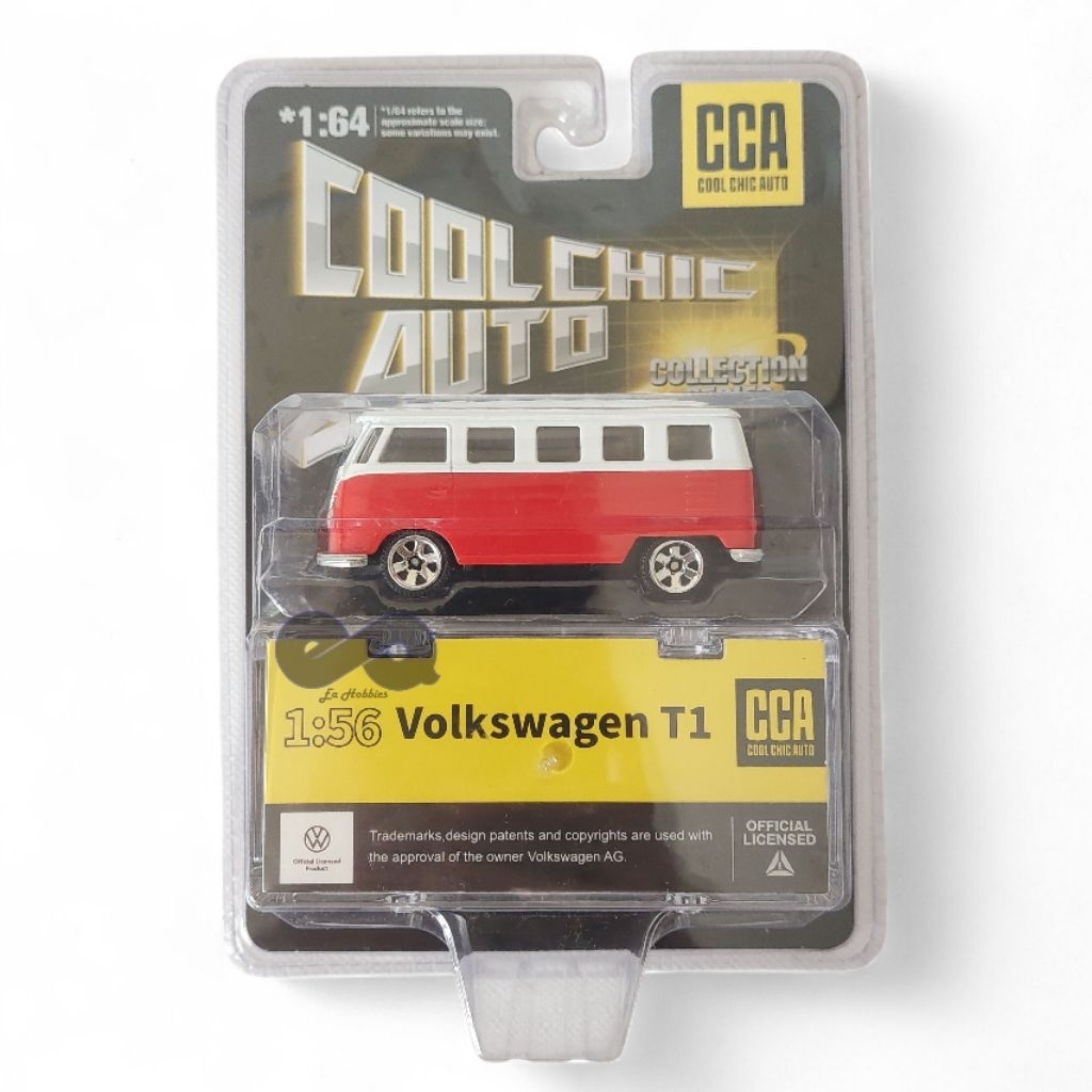 CCA Cool Chic Auto Volkswagen T1 Diecast VW Mobil Van Bus - Merah Putih