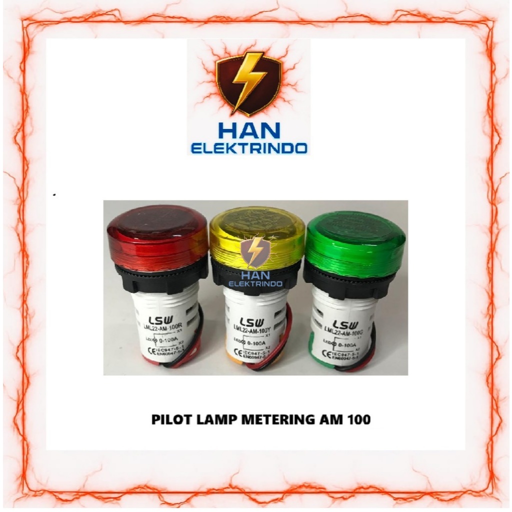 PILOT LAMP AMPERE METER 100A / PILOT LAMP AMPERE METER LED 22mm 1-100A