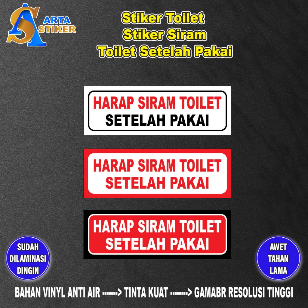 

051. Stiker Toilet / Stiker Siram Toilet Setelah Pakai