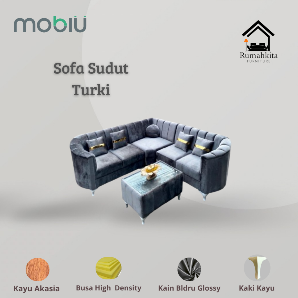 Sofa Sudut Turki busa berkualitas