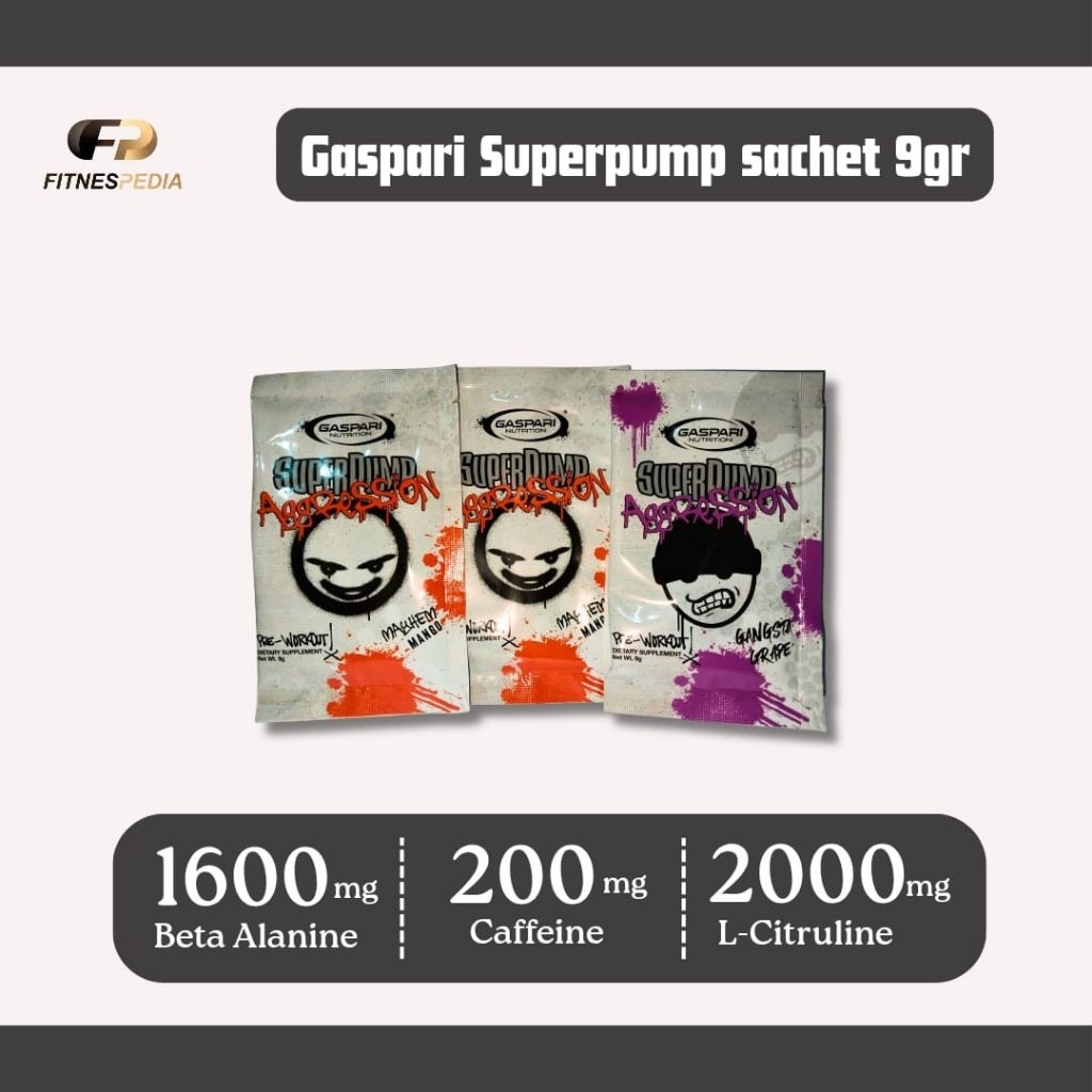 GASPARI PRE WORKOUT SUPERPUMP SACHET 9GR