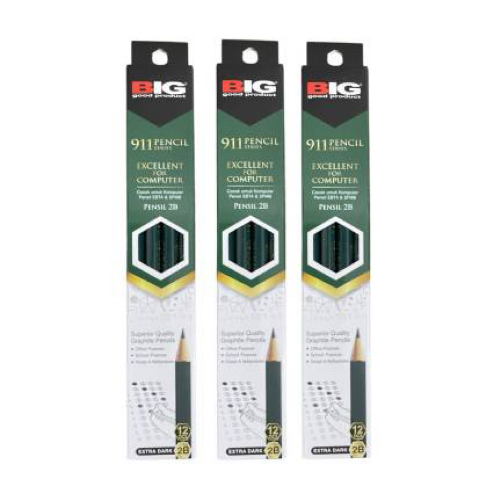 

BIG - 911 Pencil Series 2B Exta Dark - Isi 12 Pcs