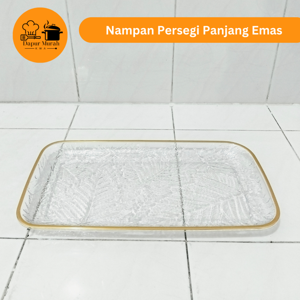 Nampan Persegi Panjang Emas / Nampan Buah / Nampan Plastik