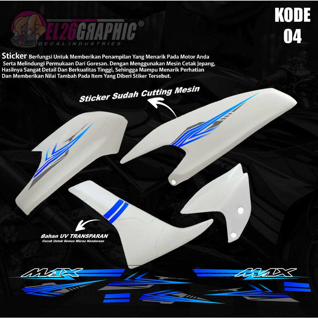 04 STRIPING YAMAHA NMAX OLD VARIASI - STICKER VARIASI MOTOR NMAX OLD