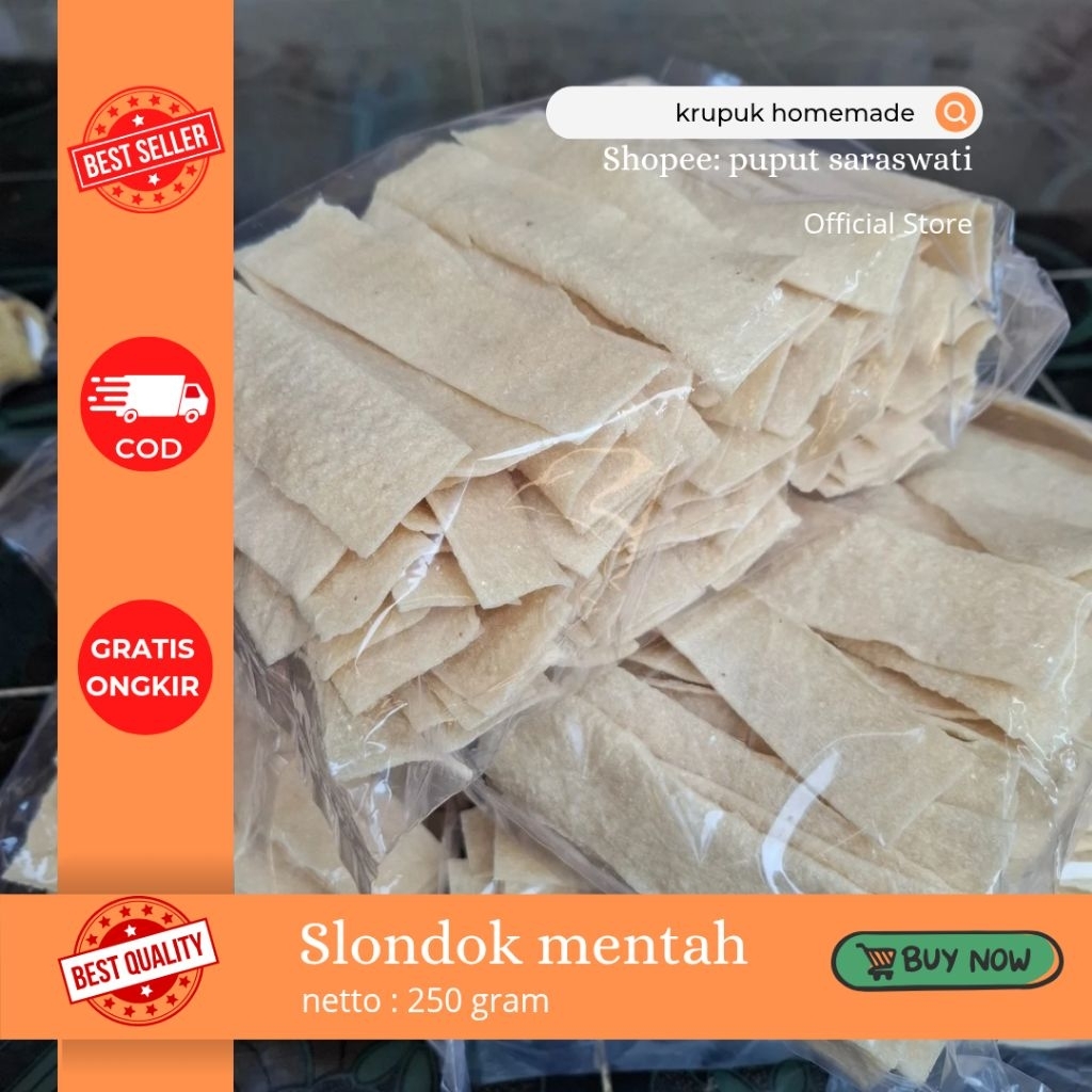 

KRUPUK SLONDOK MENTAH kemasan 500gram