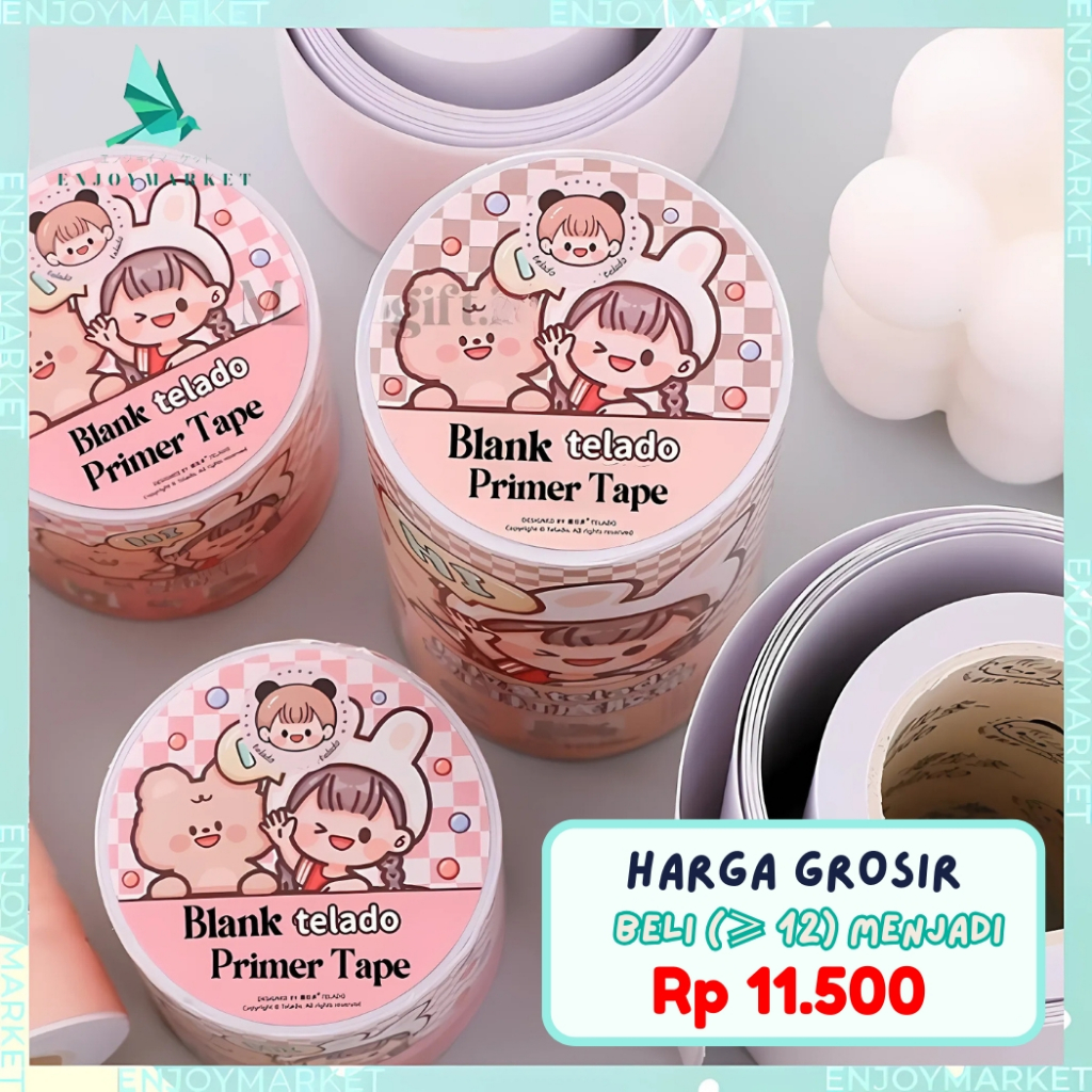 

TLD79 Blank Primer Tape Stiker DIY Kreatif Mengubah Stiker Yang Tumbus Menjadi Stiker Printer Yang Engga Tumbus