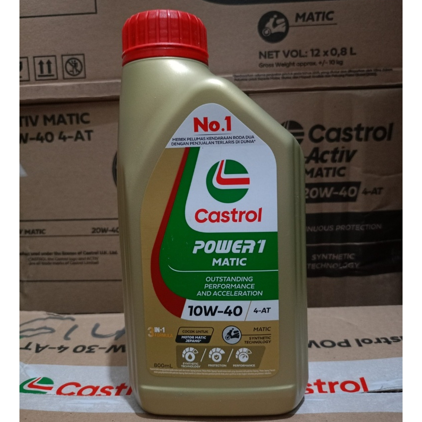 OLI CASTROL POWER 1 MATIC SAE 10W-40 800ML