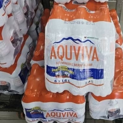 

BAL 6 PCS X 1600ML - AQUVIVA 1.6 LITER ISI 6 BOTOL / AIR MINERAL 1.6LTR AQU VIVA