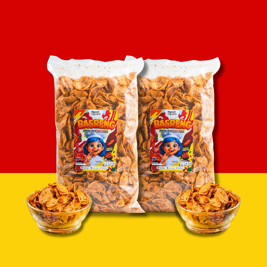 

Basreng chilli oil paket bundling