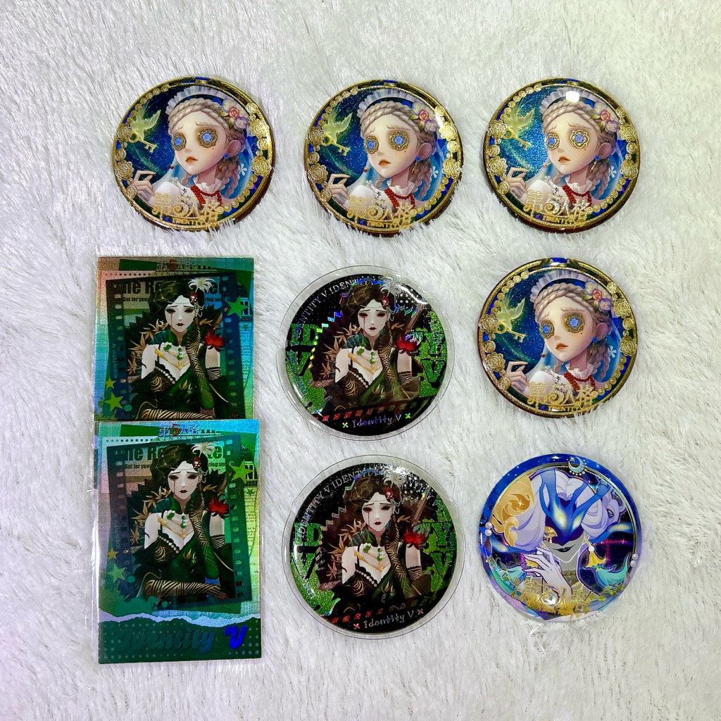 Identity V - Badge and Polaroid - Vera Perfumer Michiko Geisha Ivy Shadow