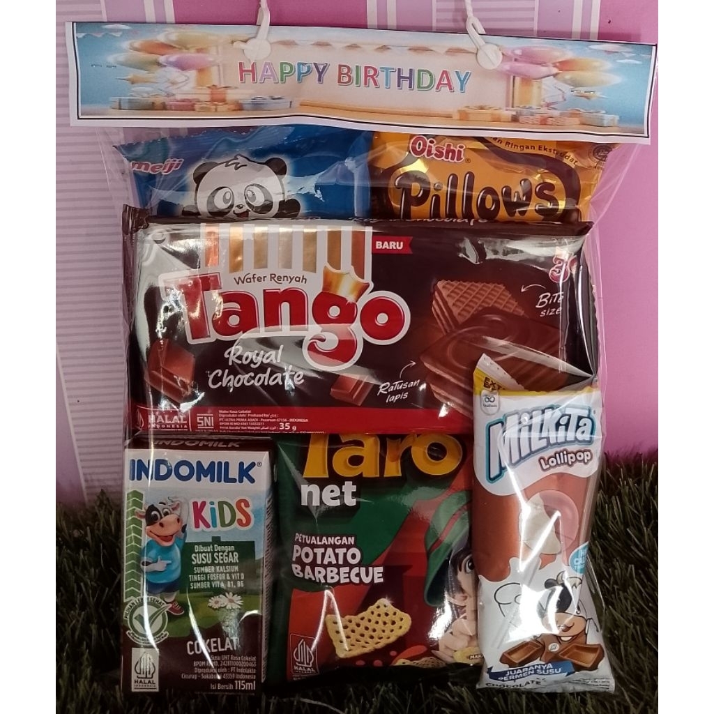 

Mini Gift/Hampers/Parcel/Souvenir Snack ultah/Paket Bingkisan Ulang Tahun Anak