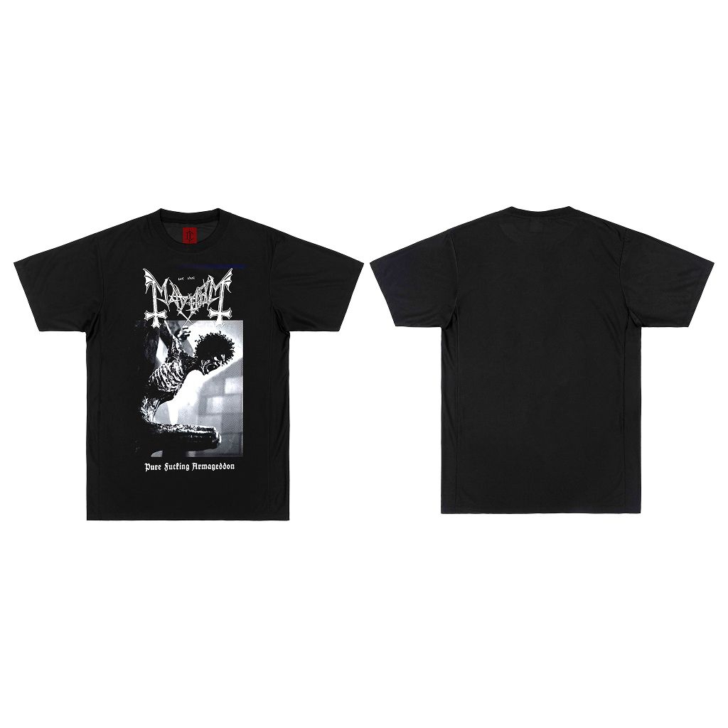 Kaos Mayhem - Armageddon Baju Metal Original Distro Kaos Black Metal Baju Distro T-Shirt Band