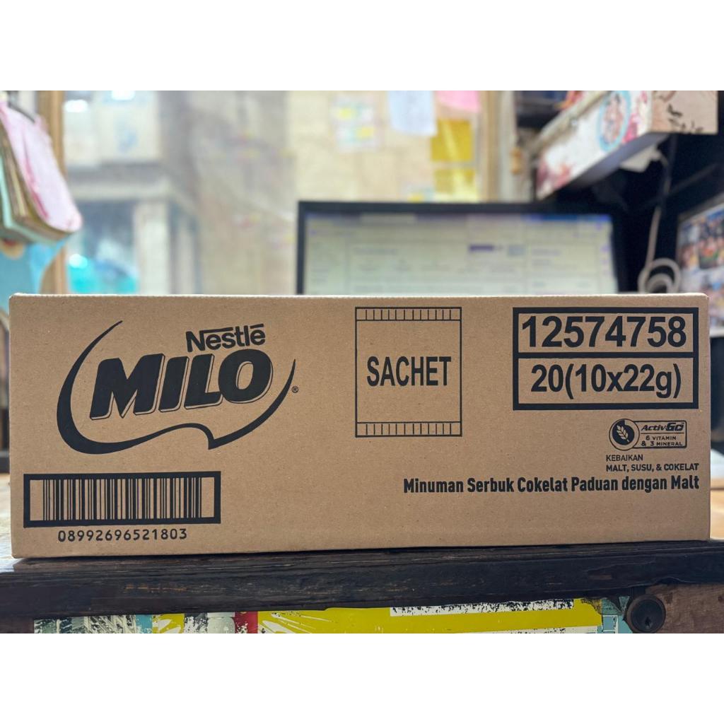 

RYS Milo sachet 22 gram isi 20 renteng kartonan