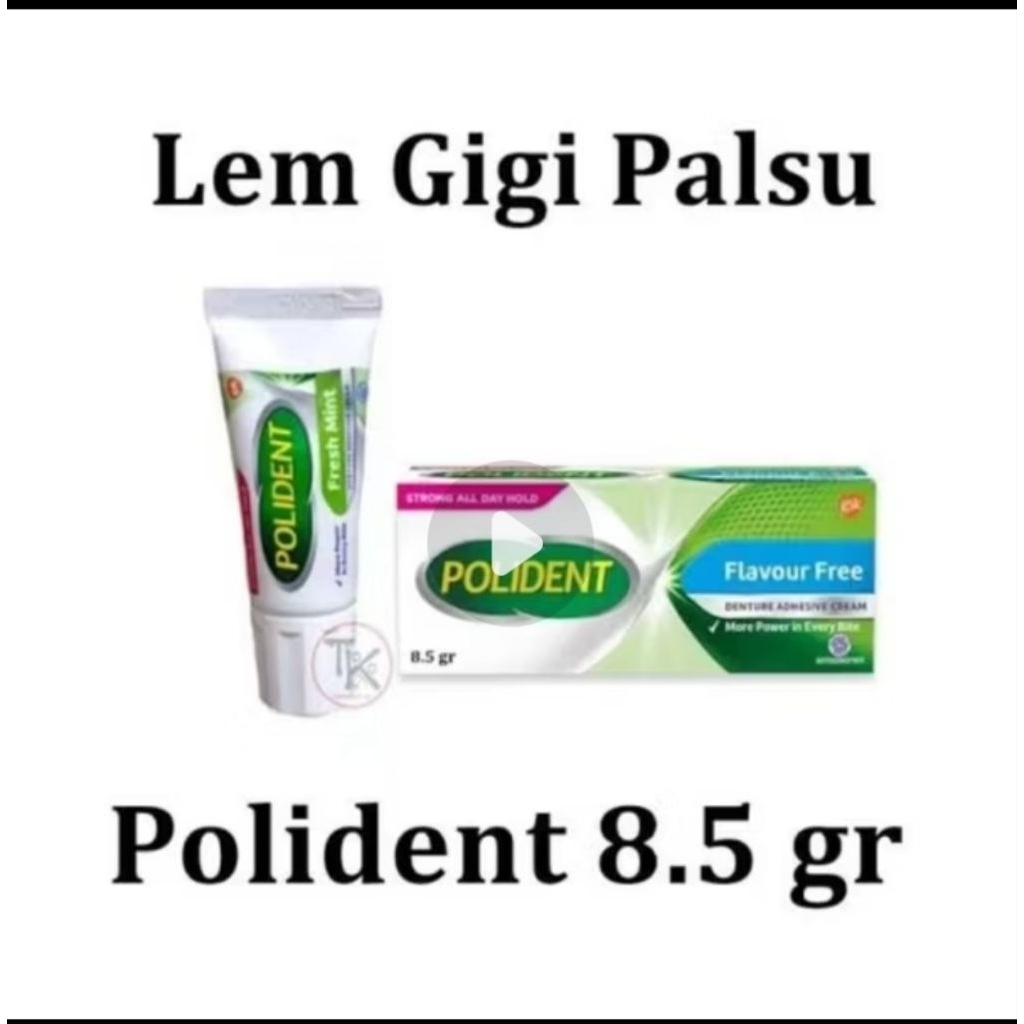 polident lem gigi palsu Fresh Mint. Perekat gigi tiruan 8,5gr.