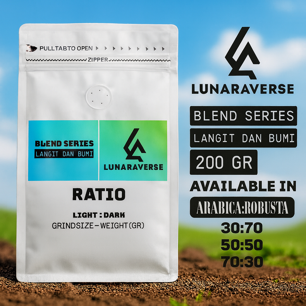 

Lunaraverse Biji Kopi / Bubuk Blend Series 200gr - Langit dan Bumi Coffee 200 gr