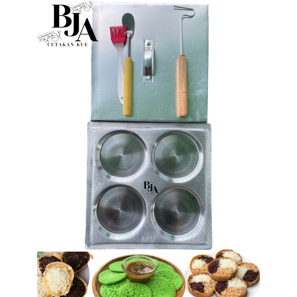 Cetakan Kue Martabak Mini  kotak 4 Lobang Kue Lumpur,4B,