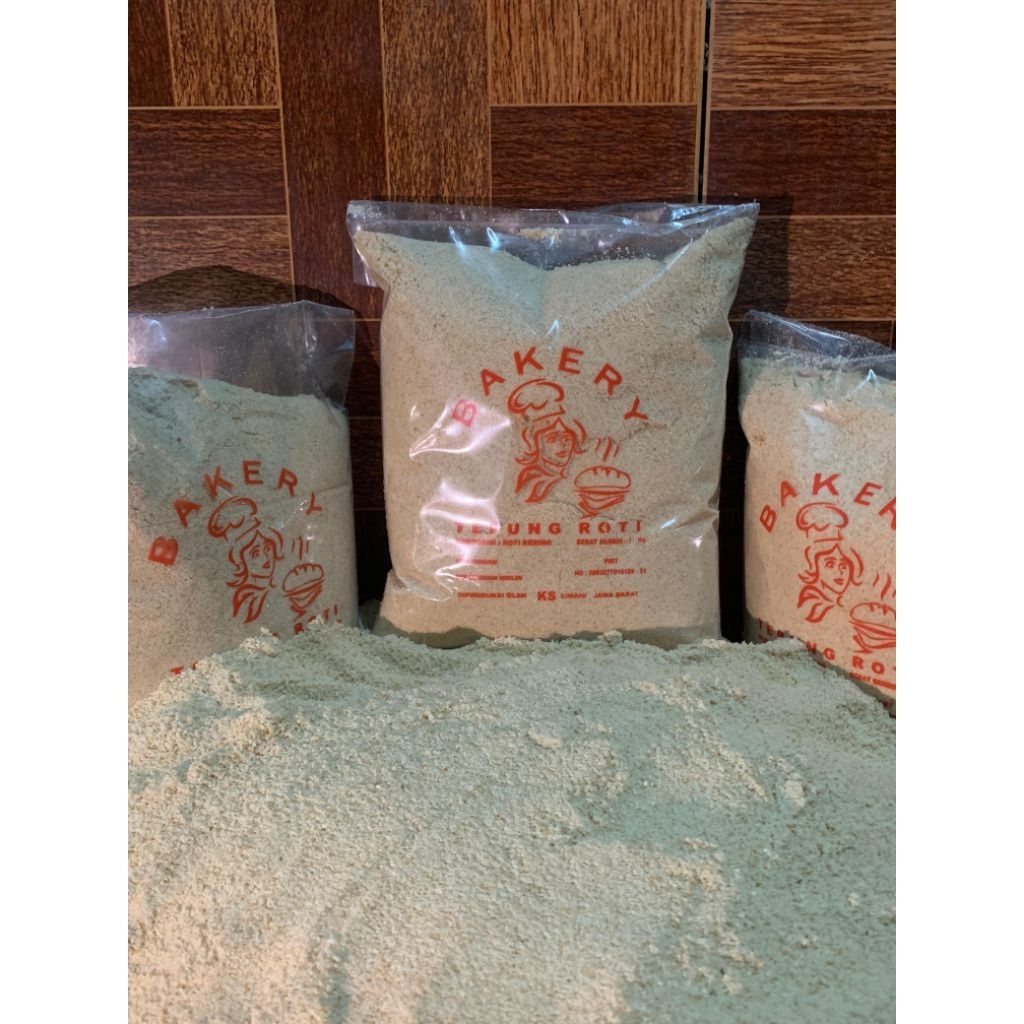 

Tepung Panir Tepung Roti Halus Kering Roti Asli Cap Bakery 1kg