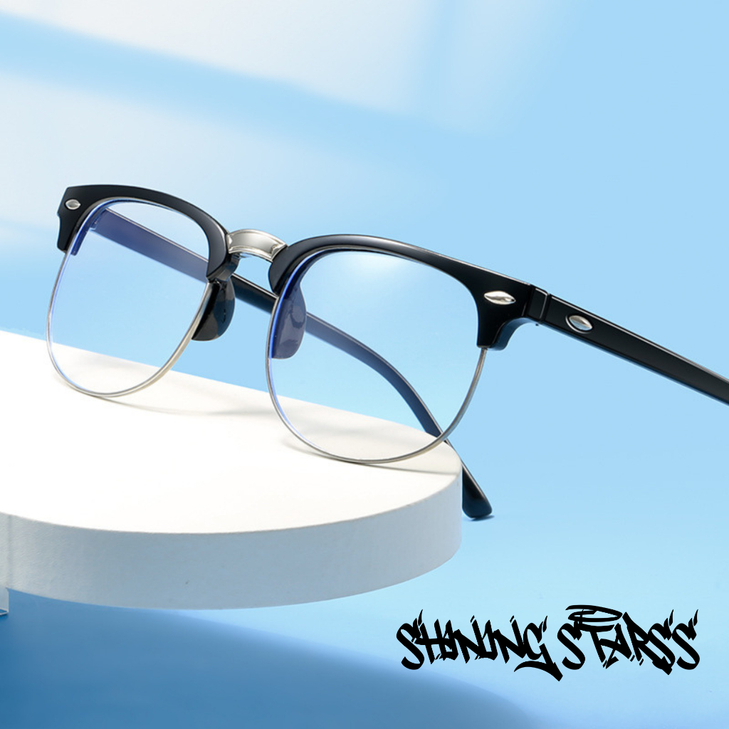 SHININGSTARSS|KACAMATA LENSA&FRAME|NEW FASHION BLUE LIGHT BLOCKING CLUBMASTER|KACAMATA BACA WANITA&P