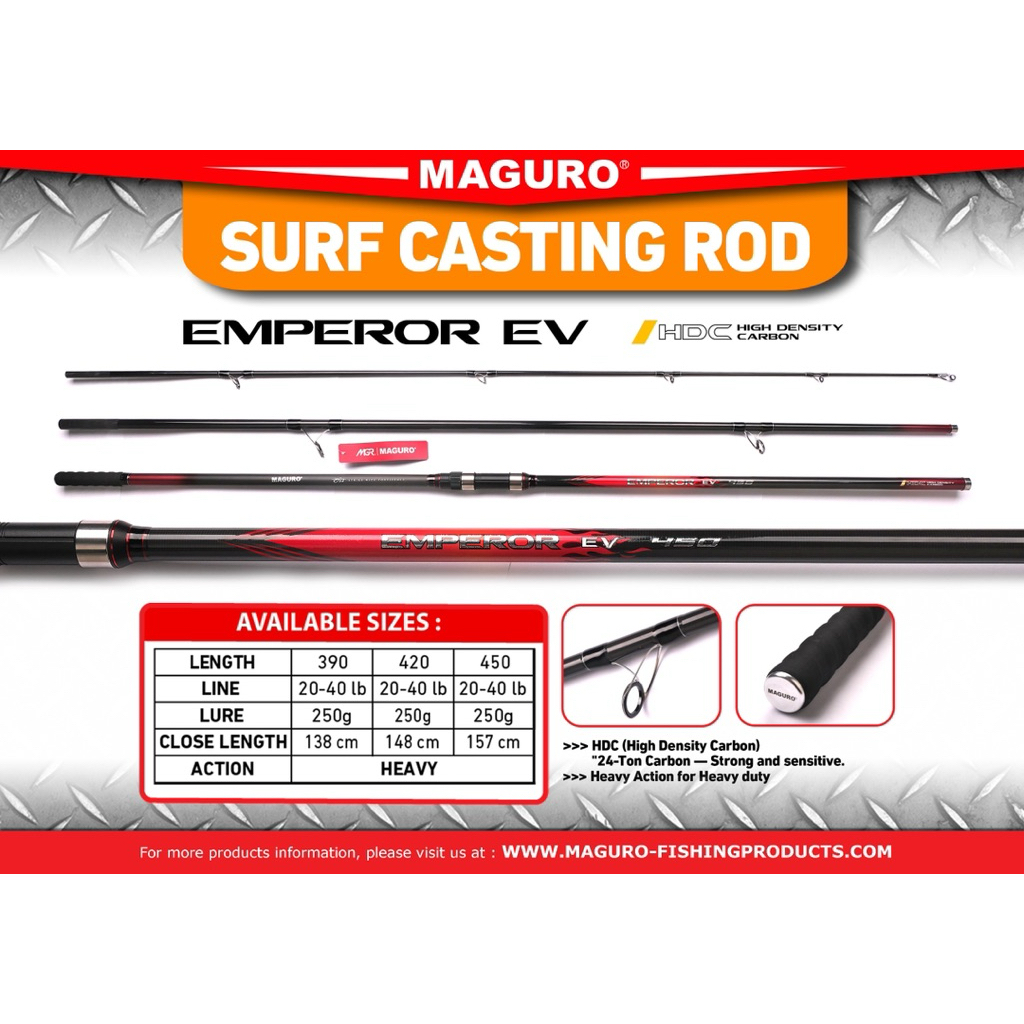 Joran Pasiran Surf Casting Rod Maguro Emperor EV-X