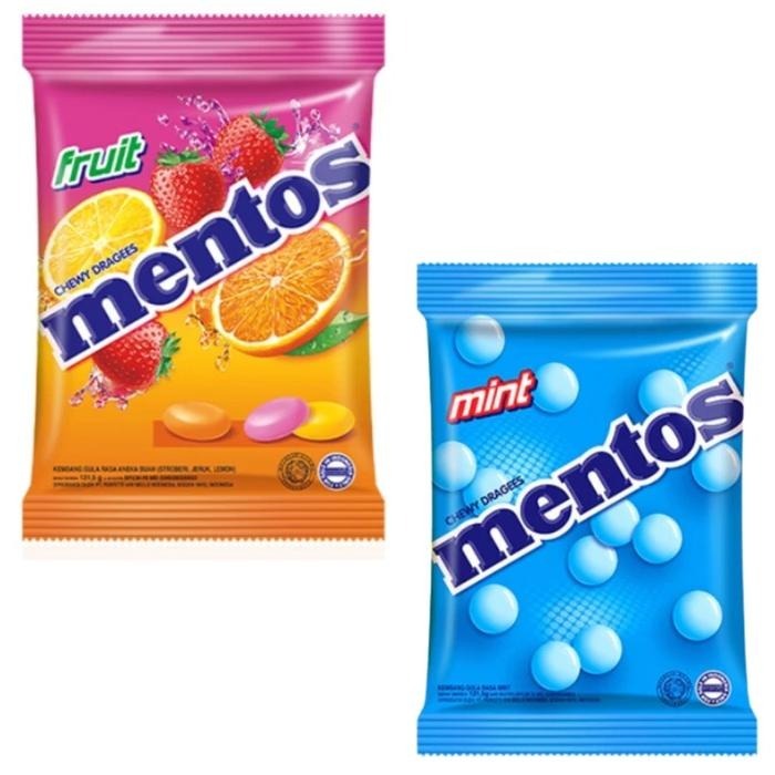 

Permen Mentos Chewy Dragees Rasa Buah & Mint isi plus minus 40 pcs