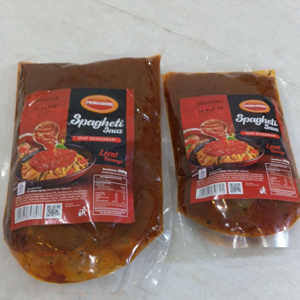 

Prima Agung Spaghetti Saus 500Gram/250gr, Halal