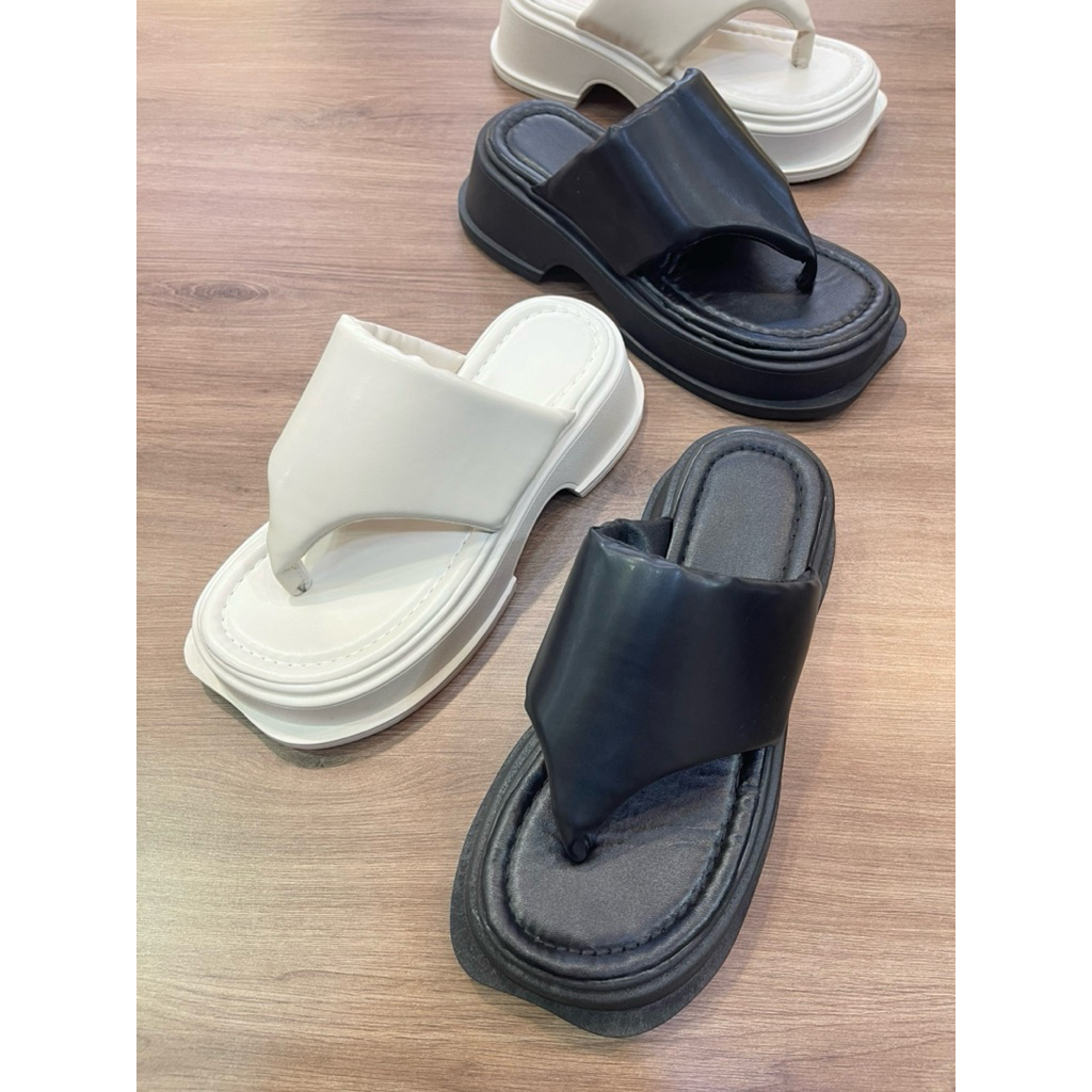 Sendal jepit wanita korea style tapak tinggi 2038